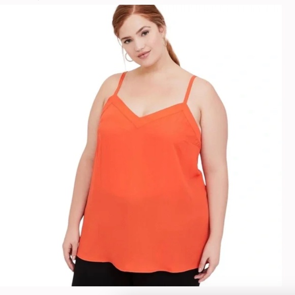 TORRID Georgette Tunic Cami Tangerine Tango 3X - Picture 1 of 13